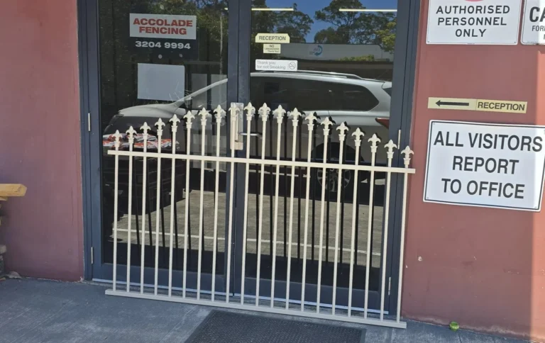 Fleur-de-Lis spear top fence panel and gate, custom made