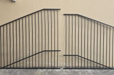 Custom raked pool fencing panels