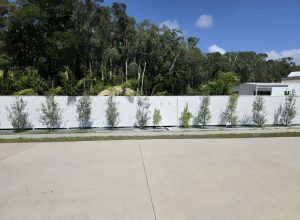 Rainbow Beach vertical slat fence - full run